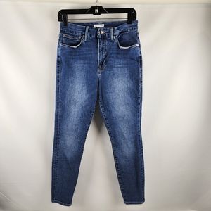 Good American Good Legs Cropped Blue615 GLCDVF873T Jeans Size 10/30 (27x26)
